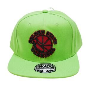 New NBA Golden State Warriors Fitted Cap 7 5/8 Mitchell & Ness Grinch Neon Green